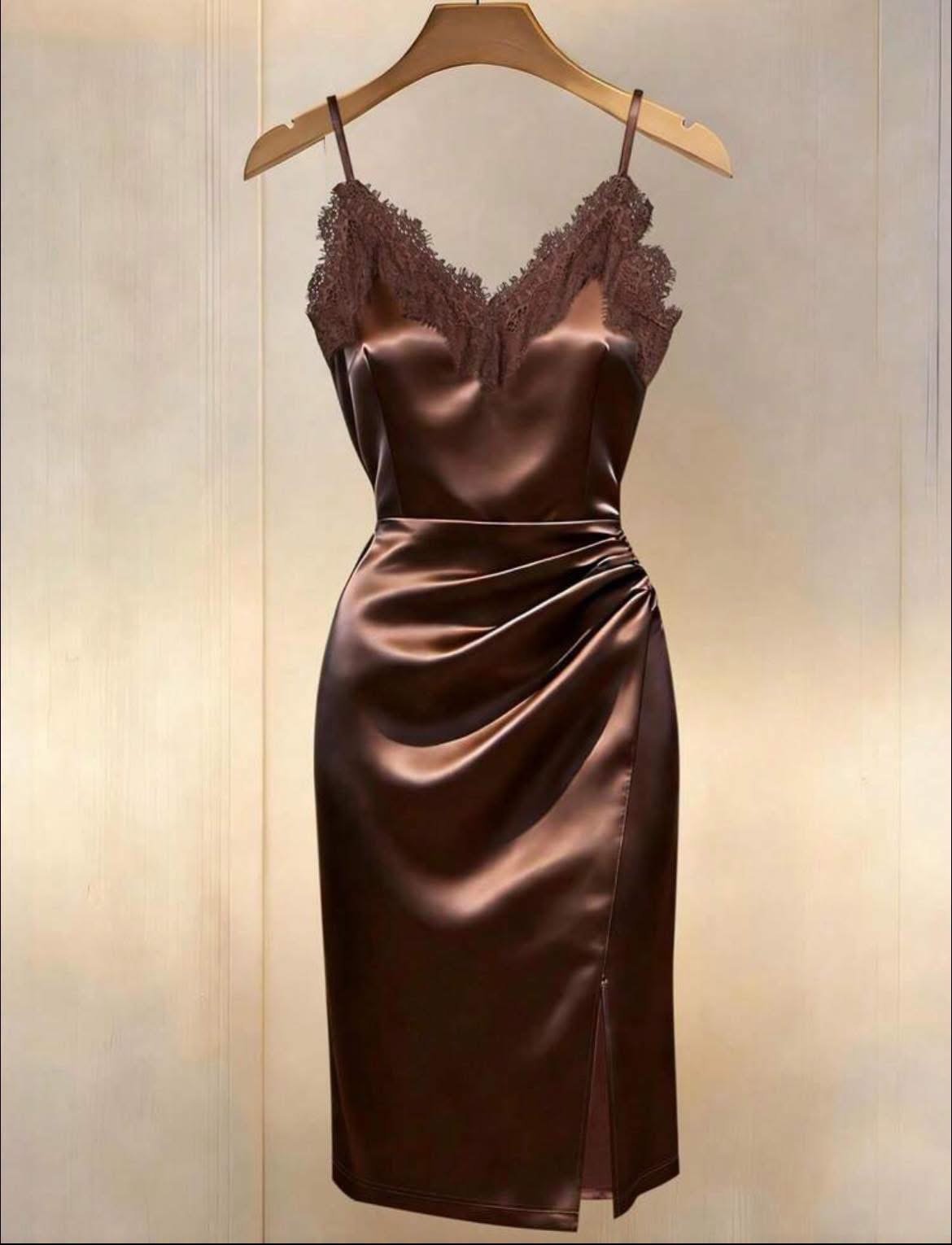 K vestido elegante de satén